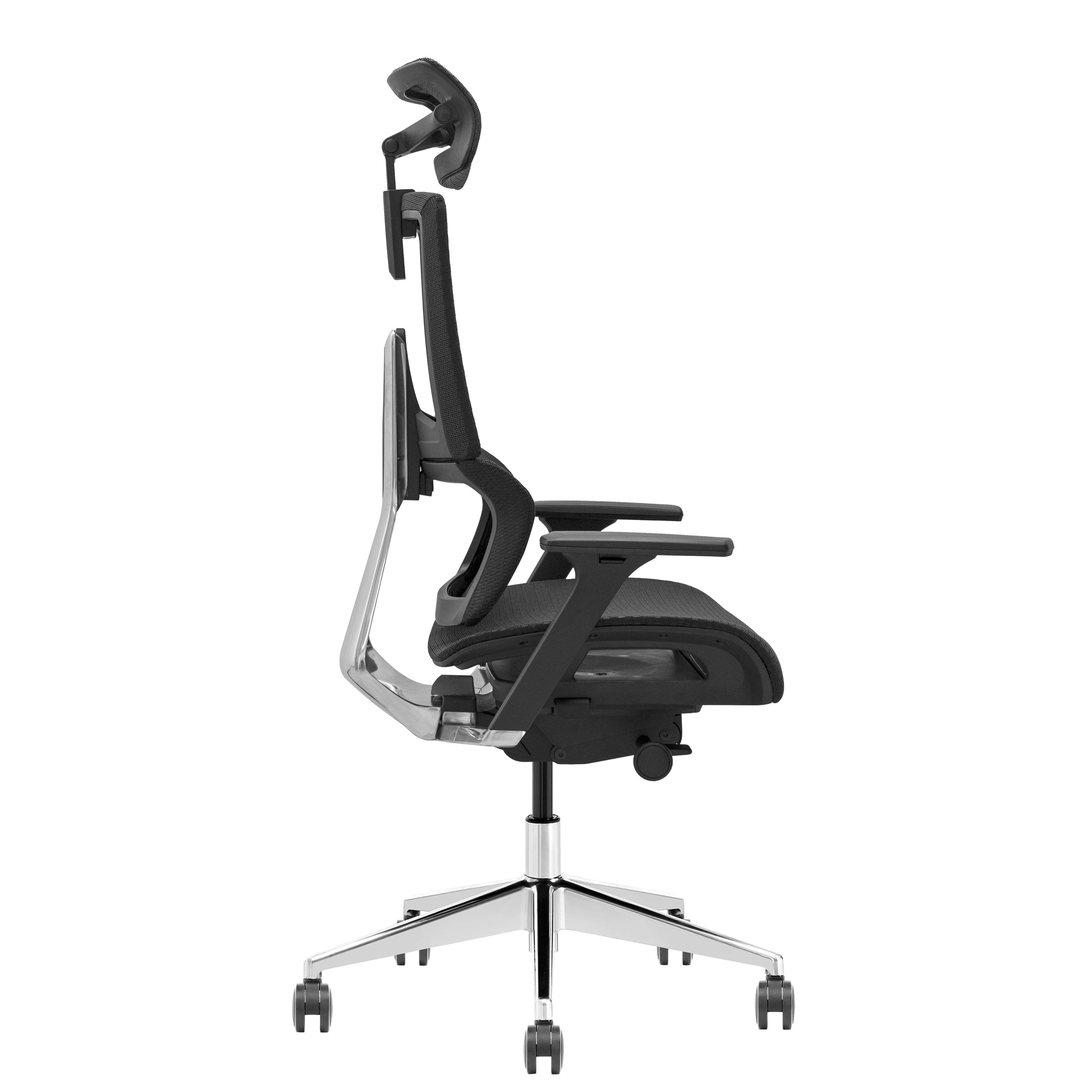 Modern 360 Back Support Office Chair Comfortable Funky Recliner Oversized Single Executive Swivel Chair in Fabric and Aluminum