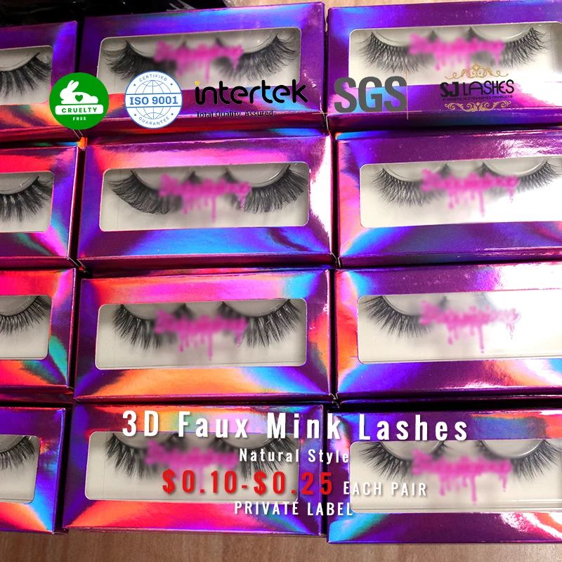 Half Lashes private label 3d and 5d faux mink lashes wholesale