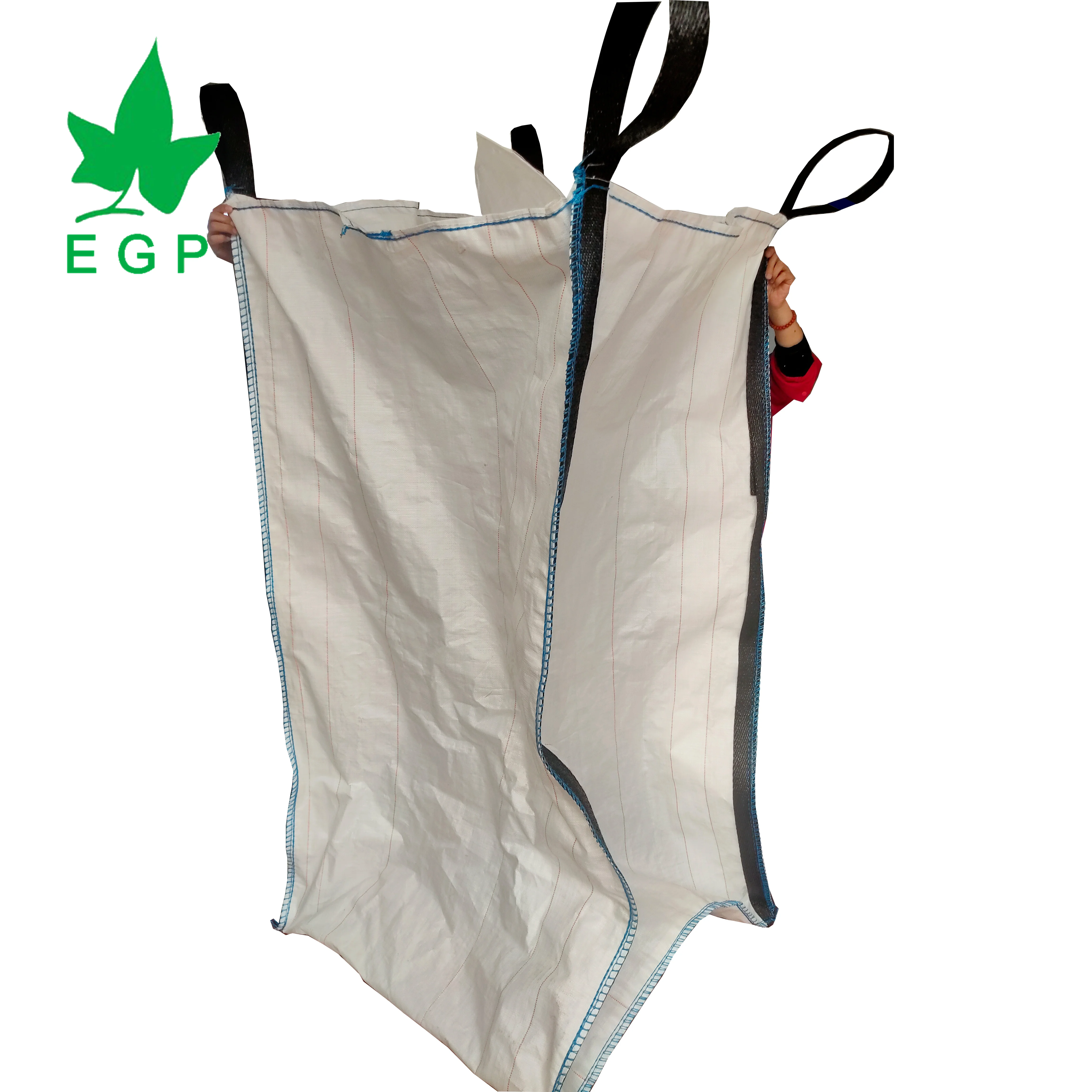 EGP China factory PP FIBC big jumbo bag High quality Woven Bag 1 ton 1.5 ton 2 ton top Skirt duffel filling spout customize
