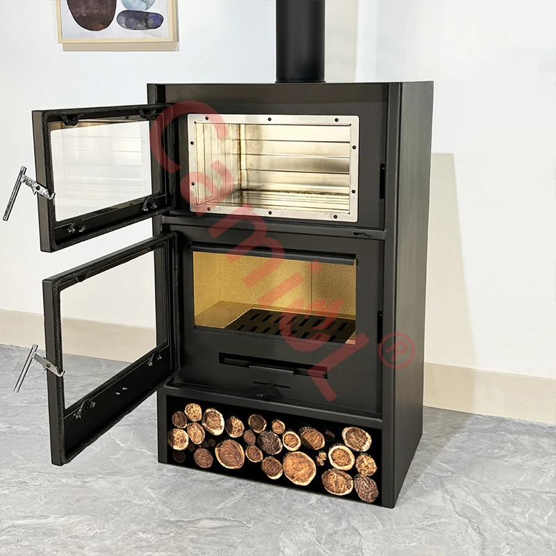 Modern design  Indoor stove wood burning stove with oven