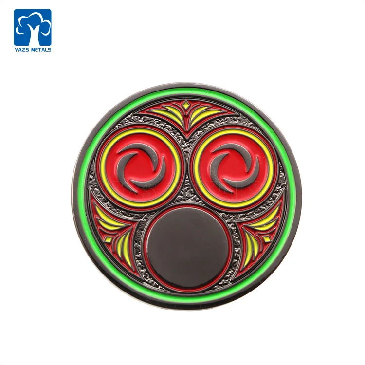 Hot-sell Products Personalized Logo New design cheap metal spinner coin 3D Custom 24K gold coin