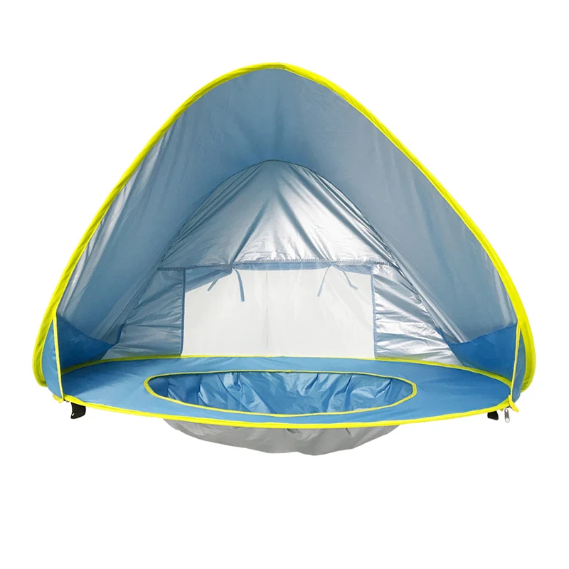 Portable Beach Tents For Kids Swimming With Sunshade UV Protection Baby Beach Tent With Pool