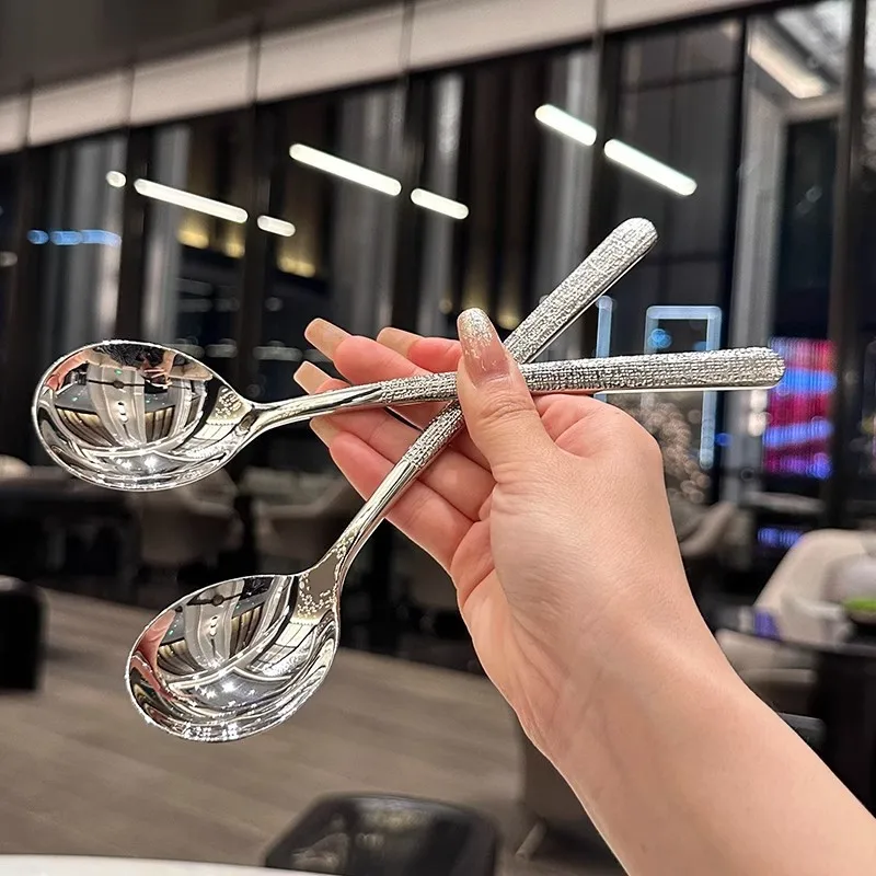 OMGO Round Bouillon Spoons Mixed Colors Household Items Premium Quality Agent Kitchen Utensils