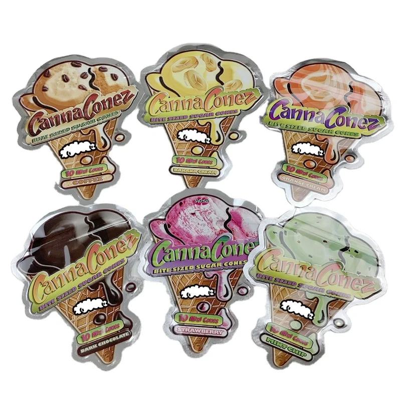 Soft Touch Matte Bags Hologram Die Cut Pouch Flower Seeds Packaging Custom Mylar Bags 3.5 with My Logo