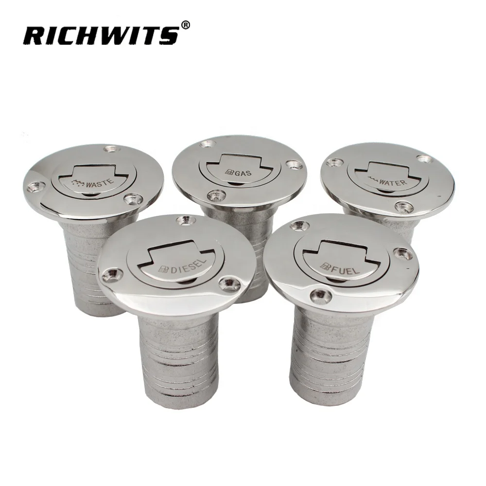 Mirror Polished 316 stainless steel Marine Boat Yacht Caravan Water Tank Deck Fuel Filler  Keyless