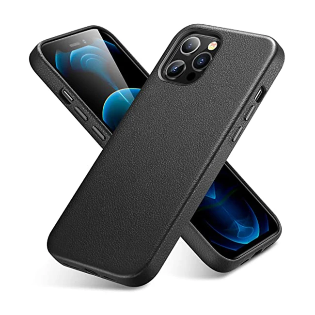 
 Чехол из натуральной кожи для iPhone 12 Pro Max, тонкий полностью кожаный чехол с поддержкой беспроводной зарядки, защитный чехол для телефона iPhone 12  