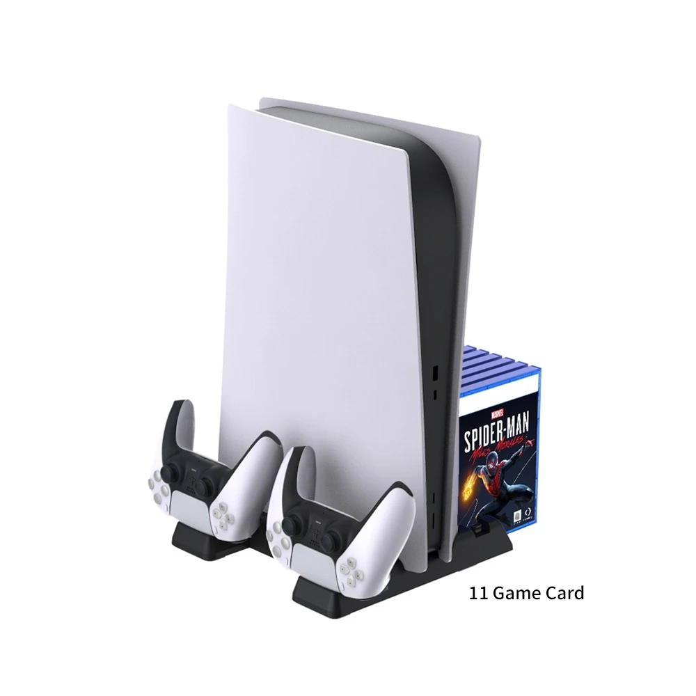 TP5-0593 для PS5 игровой консоли охлаждающий вентилятор с двойным зарядным устройством Подставка зарядки кулер диск хранения