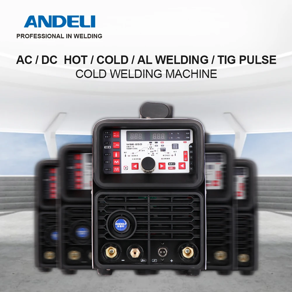  ANDELI TIG-250PL AC DC умный Импульсный сварочный аппарат для холодной сварки TIG алюминий с алюминиевым