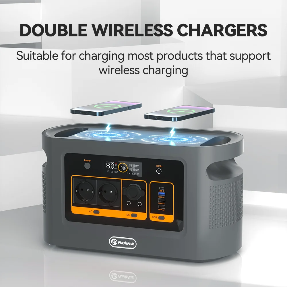 1200 Вт беспроводной Power Bank лучшая Южноафриканская вилка перезаряжаемая 2000 солнечный генератор Lifepo4 Мини Портативная электростанция