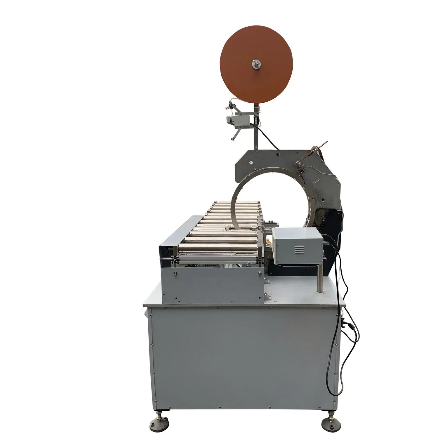 Automatic rectangular big reactor reactance transformer ferrite still amorphous core coil polyester film tape wrapping machine