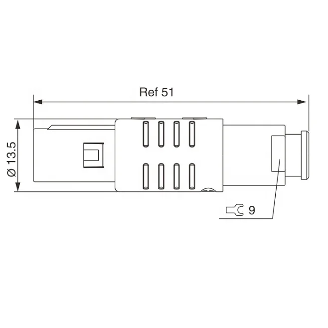 Finecables Compatible Lemos Medical 1P Series 304/308/314 Plastic Push Pull Connector