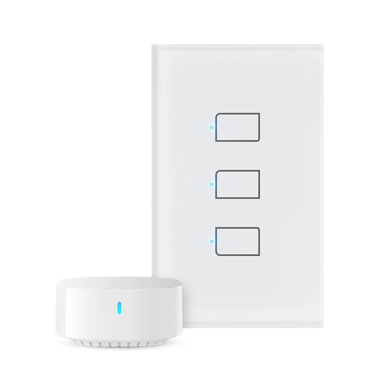  OEM BroadLink 3 Gang US Wi-Fi умное Управление освещением дома настенный выключатель стеклянная Сенсорная панель диммер света