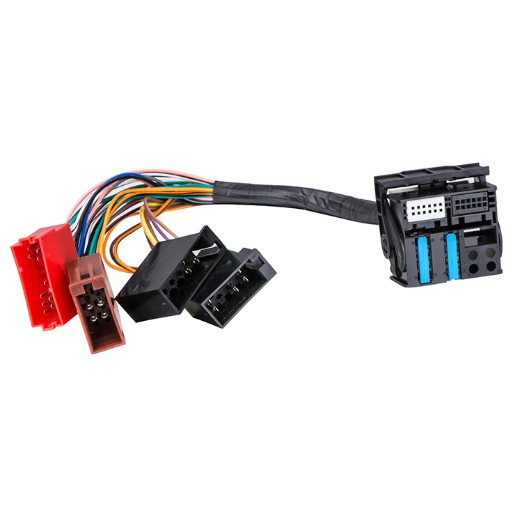 Factory OEM /ODM Automotive 40 Pin Black Connector Audio Wire Accessoriescar ISO Wire Harness For AudiO Volkswagen