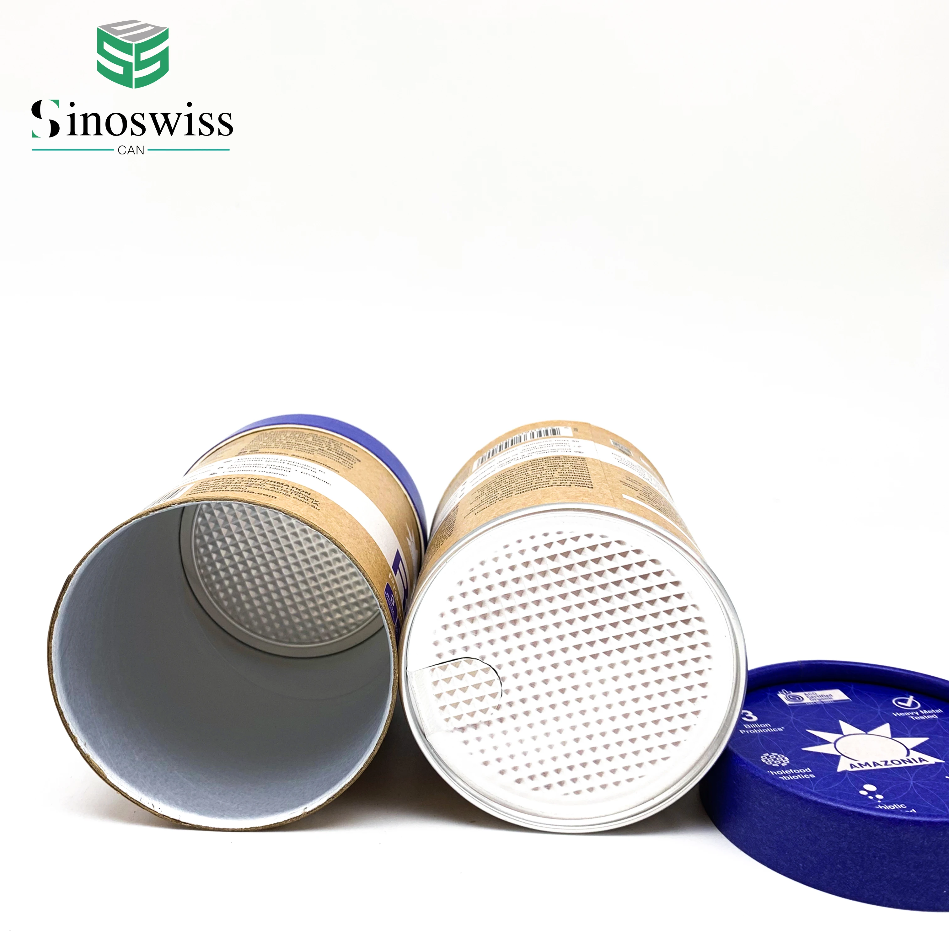 Eco Friendly Powder Container Tea Coffee Bean Paper Cylinder Round Tube For Food Packaging