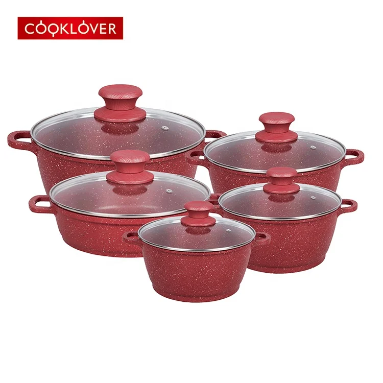 Cooklover New Induction Nonstick Cookware Sets Big Aluminum Non Sticky Cooking Pots Set