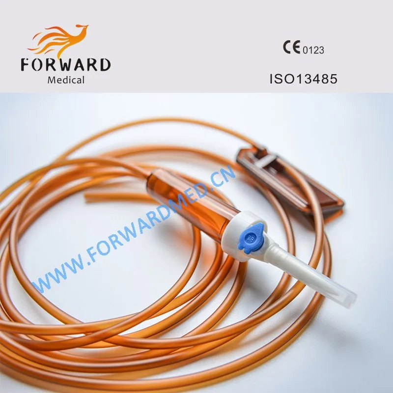 disposable y-site iv set and lightproof infusion burette set for adult