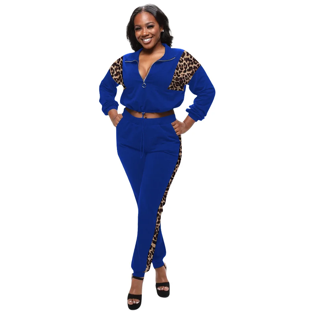 
B51147A Fall set woman casual two piece sports set women tracksuit 