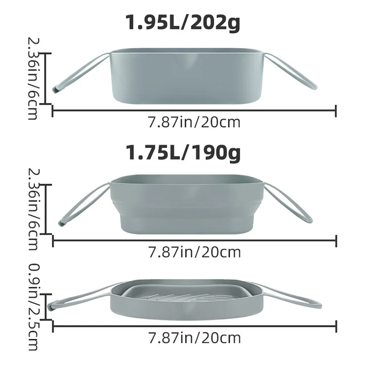 Custom Color Environmental Reusable foldable Food Silicone Air Fryer Liner Airfryer Basket Silicone Pot For Air Fryer
