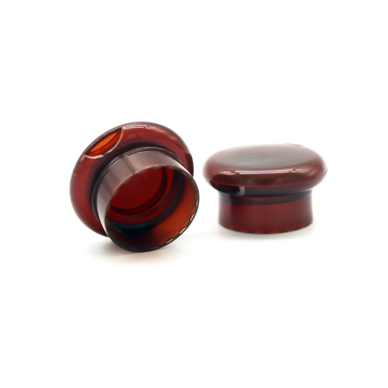 High Quality Custom 24/410 24/415 28/415 Mushroom Shape Amber Plastic Container Screw Flip Top Caps for Shampoo