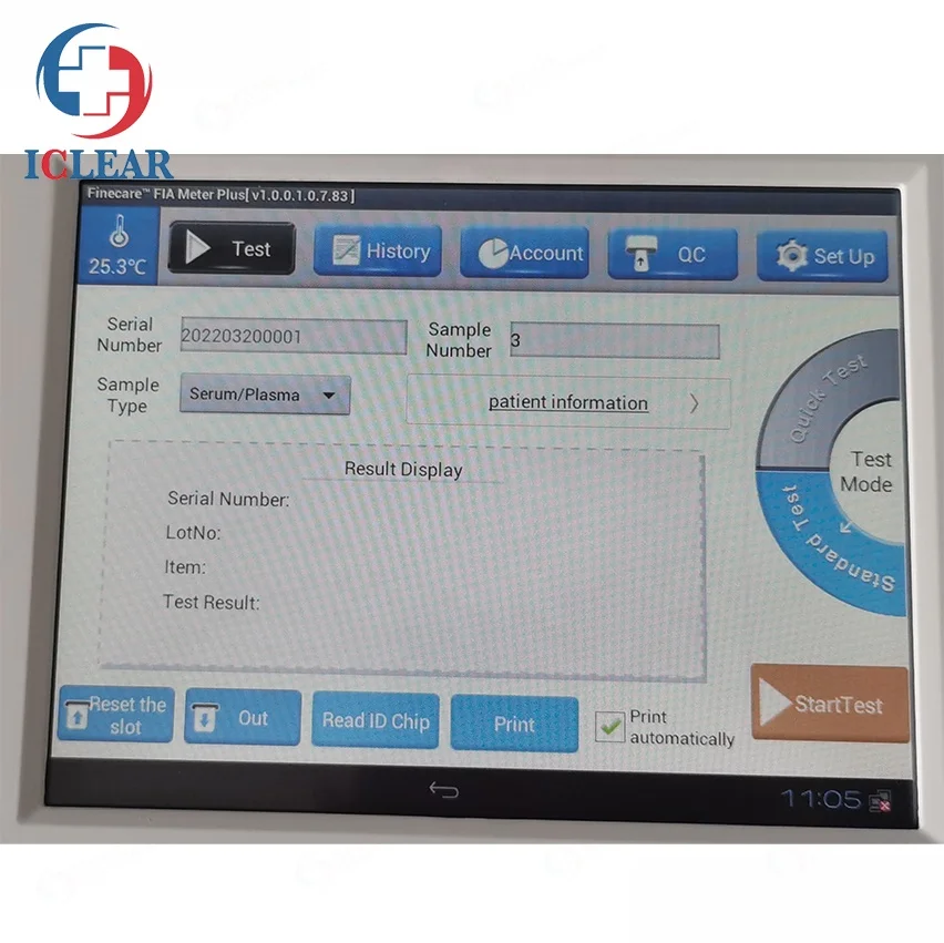 Wondfo Finecare Plus Vet YG-101 Vet Fluorescence Immunoassay Analyzer