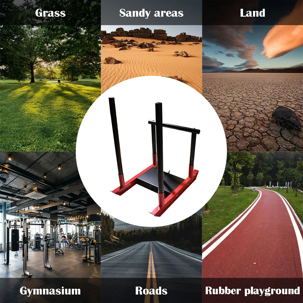 Custom Logo Steel Power Sled Gym Equipment for Fitness Sports with Weight Plate for Strength Training