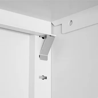 Steel wardrobe almirah 2 sliding door cheap bedroom storage clothes locker wardrobe furniture KD structure steel cabinets