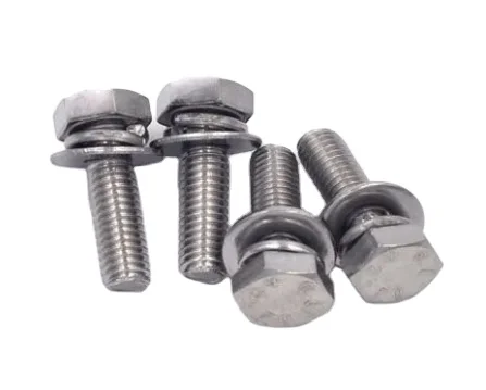 China  Hex bolt and spring washer with plain washer assemblies Zinc Plated  DIN933 M8