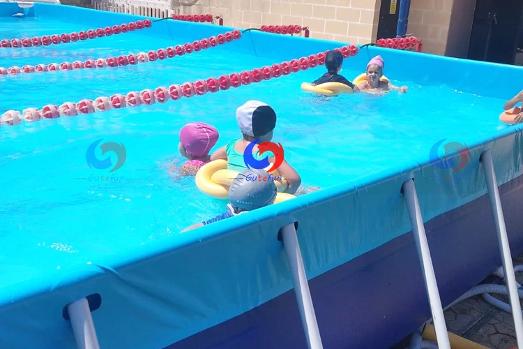 25m Intex rectangular steel metal framed self supporting pro max above ground swimming pools for swim lessons