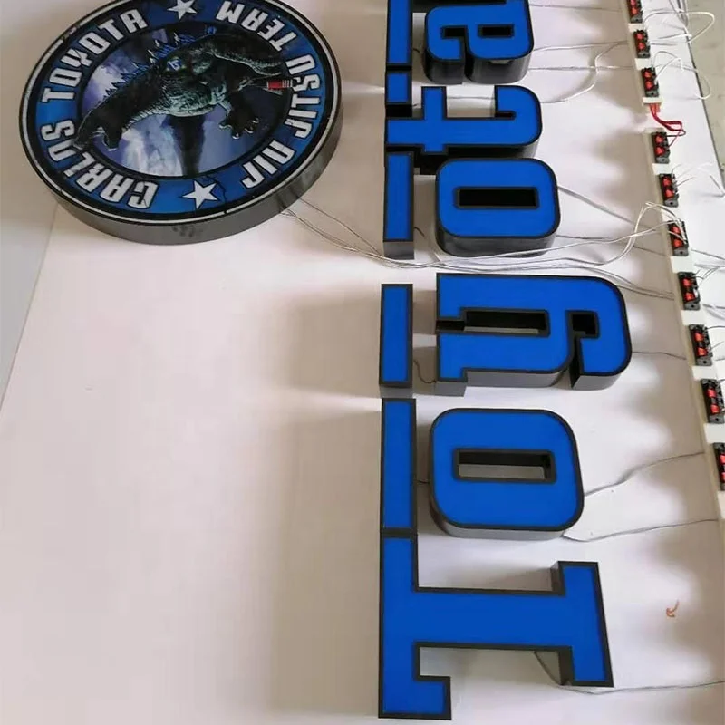 custom Store Outdoor Shop Front Metal Indoor Fronlit Logo Sign Business Letter Sign 3D Logo