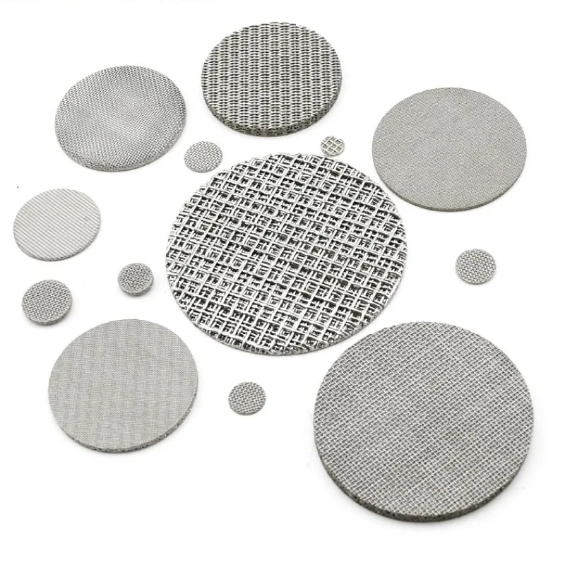 dutch weave wire mesh braided stainless steel sintered metal filter disc porous sintered titanium disc filter