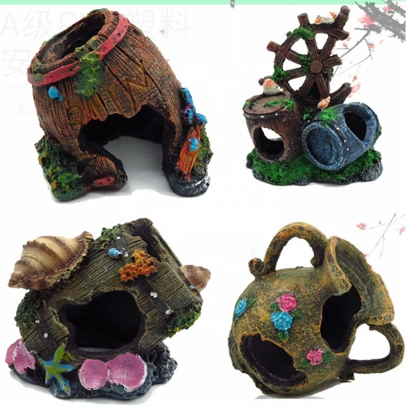 Aquarium Hideaway Rock Cave for Aquatic Pets to Breed, Play and Rest, Safe and Non-Toxic Ceramic Fish Tank Ornaments