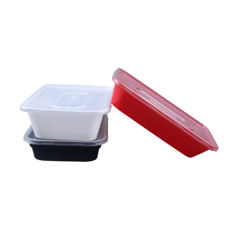 Wholesale Disposable American takeaway Food Container Microwavable Food Storage Meal Prep box plastic food storage box With Lid