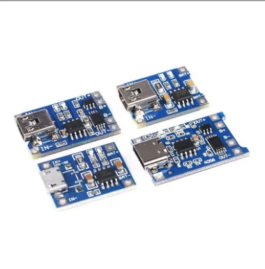 Tp4056 Tc4056 5V 1A Type-c Micro Usb  18650 Lithium Battery Charging Board With Protection Charger Module For Arduino Diy Kit