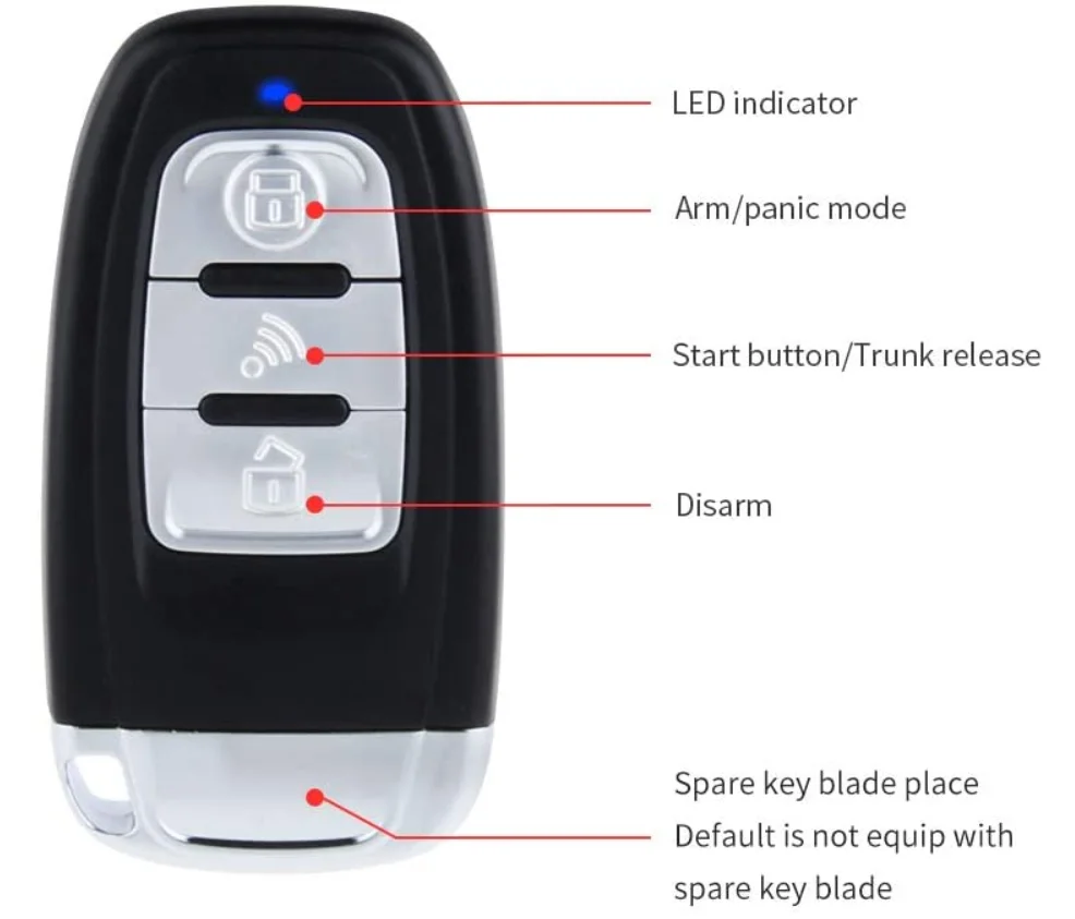 Smart Anti Theft Switch One Button Start Push Start Stop Remote Engine Start Passive Keyless Entry PKE Car Alarm