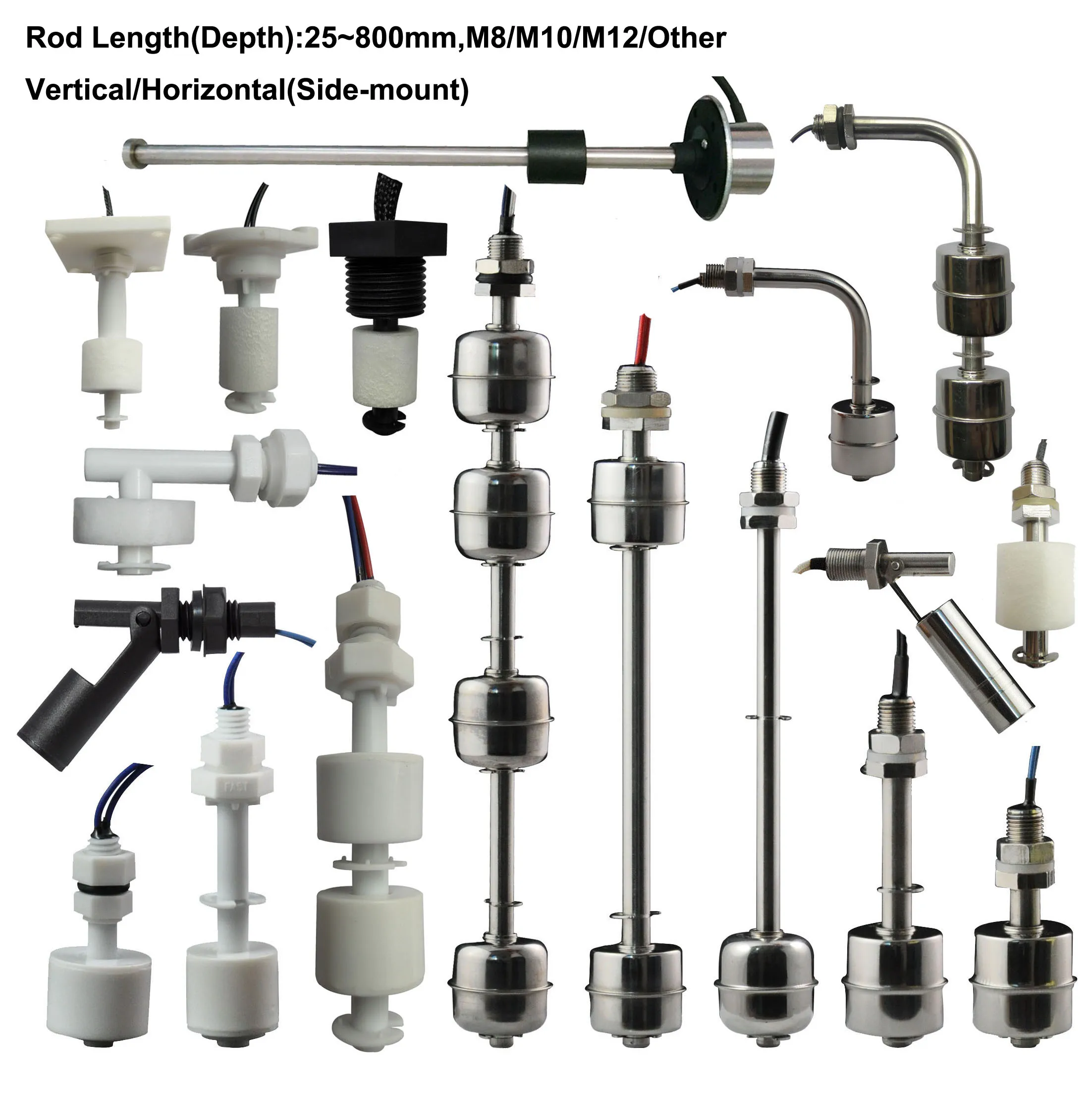 25/30/35/40mm Mini Plastic Float Water Level Switch/Level Sensor