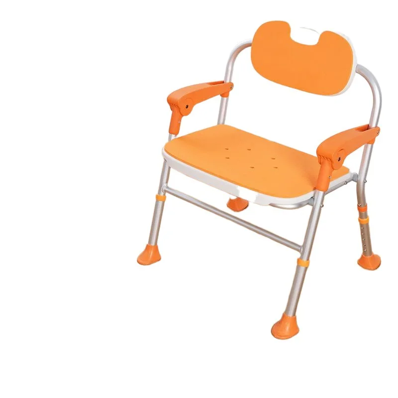 foldable Aluminum alloy main frame non slip adjustable stable shower chair for bathing
