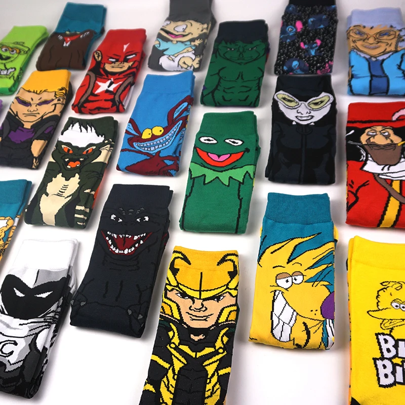 2023 New Arrival Anime women men socks Long Socks Men Knee-High Cosplay Crew Adult Personality Hip Hop harajuku funny socks