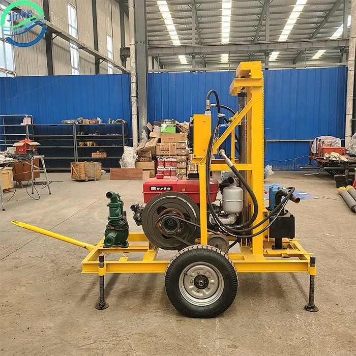 Mobile soil investigation mine well earth rotary drilling rig 100m 150m water well auger borehole milling drilling machine