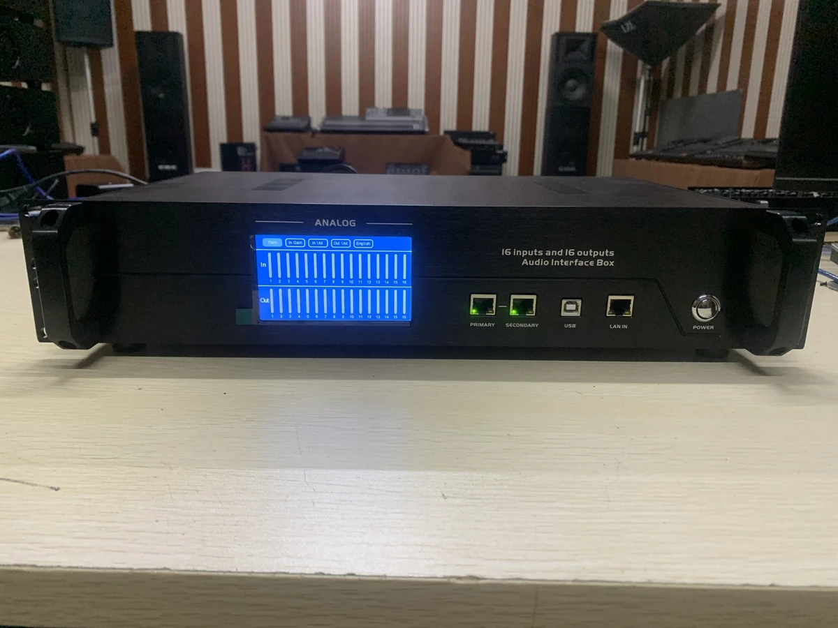 DL16 Dante Audio Converter Interface Box Analog Audio To Digital Signal Converter Professional Audio System