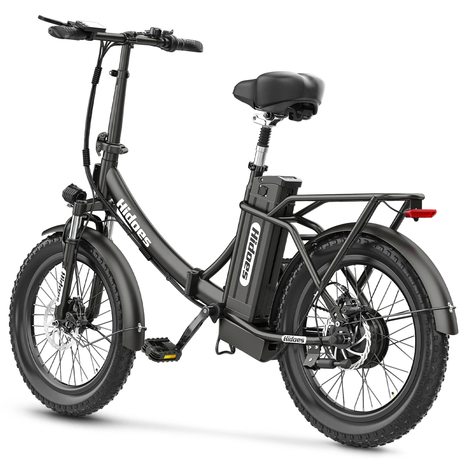 Us Uk Warehouse Electric City Bicycle 48v 12ah Electric Hybrid Bike For Adult 20inch Fat Tires E-bike Hidoes C2 E BIKE