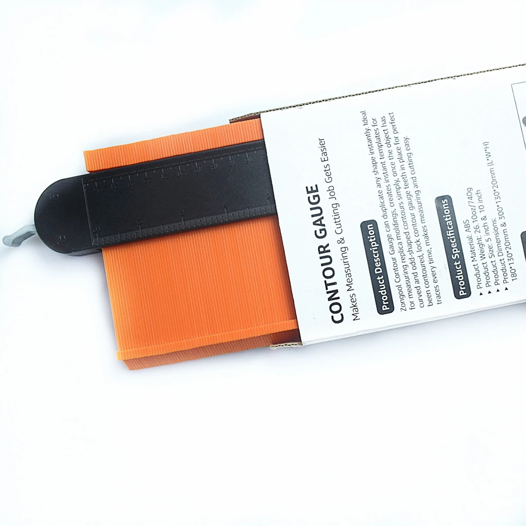 
Factory Directly Amazon hot 10 inch And 5 inch Combine Plastic Widen Contour Gauge With Metal Lock contour duplicator gaugue 