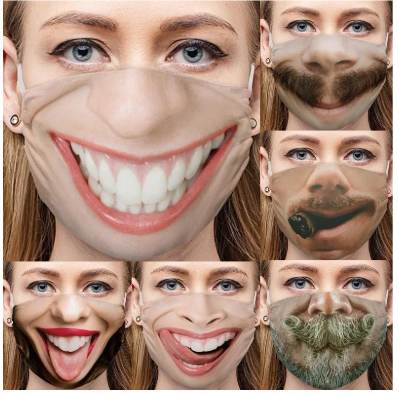 Телесного цвета maskes индивидуальные мимики странные пыленепроницаемые хлопковые maskes печатные maskes