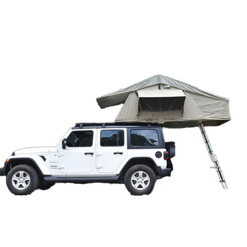 Waterproof Single-Layer 4x4 Truck Camping Car Roof Top Tent Soft PVC Oxford Cotton Canvas with Aluminum Pole Steel Frame