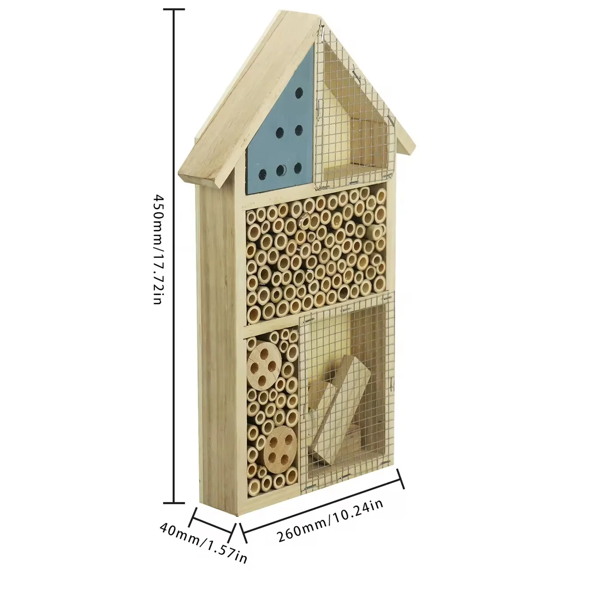 WILDMX Simple and novel bamboo tube bee bee hotel box insect bee garden wooden house