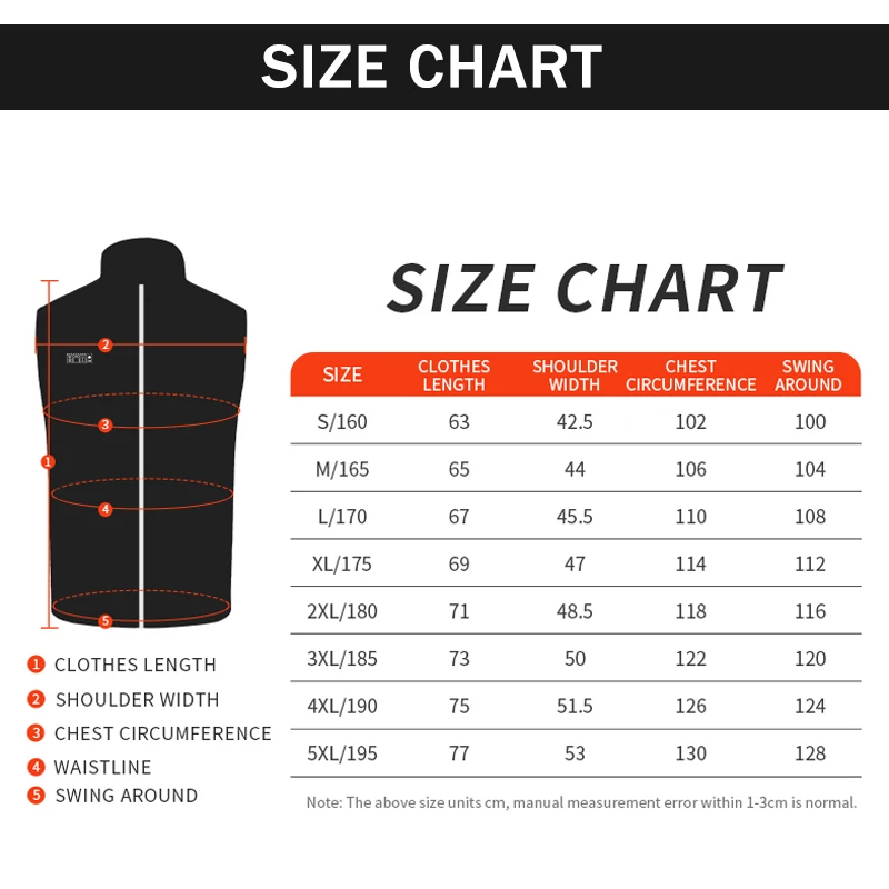 Wholesale Custom Winter 15 Heating Zones Battery Electrical Rechargeable Neoprene Heated Vest Mens