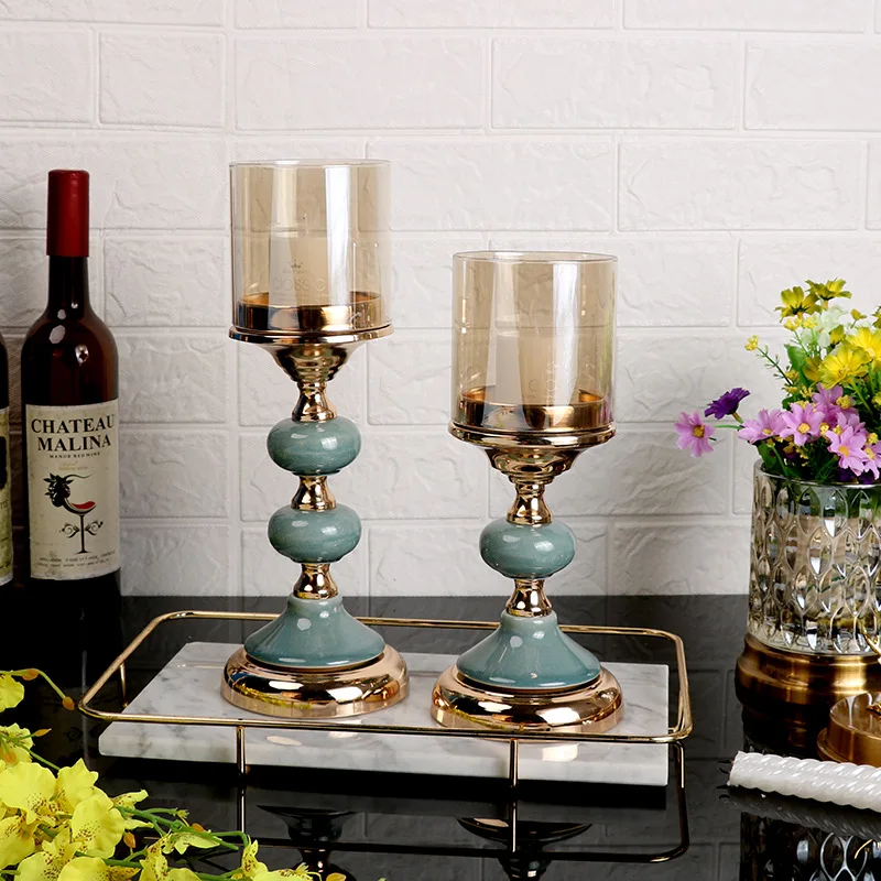 
Wholesale Metal gold Brass Party Pillar Candle Stand Holder Wedding 