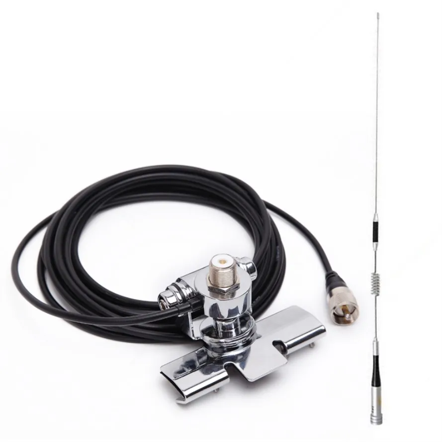 Mobile Antenna UHF/VHF Dual Band Diamond SG M507+ Car Clip Mount Kit RB 400 + 5M Cable For Baofeng TYT QYT Baojie Mobile Radio