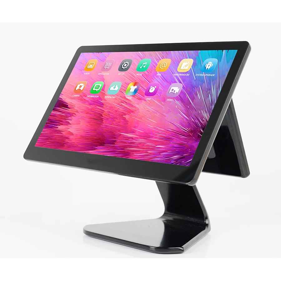 Двойной экран 15 6 дюймов сенсорный Pos Android и Windows распродажа pos для системы все в одном POS машина 4 ГБ 64 кассовый аппарат черный