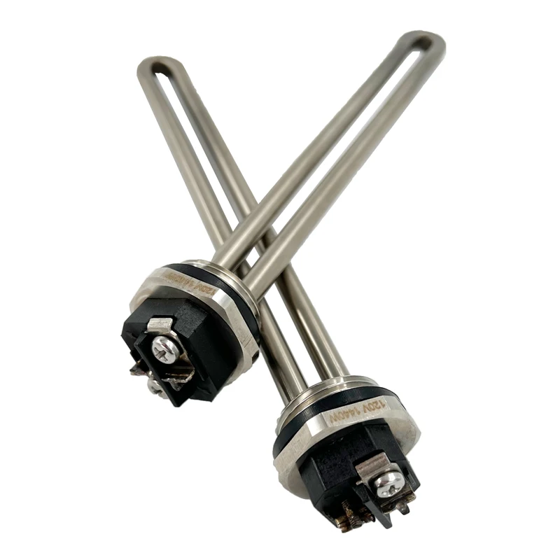 One set 2 Pieces 120V 1440W 1' Npt Tubular Heater RV Water Heater Flange Immersion Heating Element