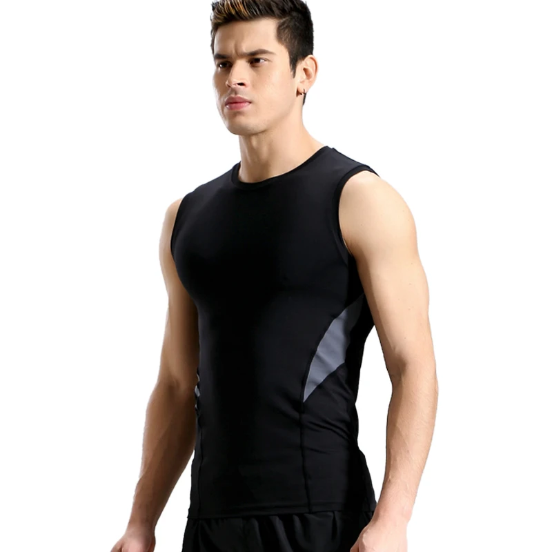 Wholesale Men Polyester/Cotton/Spandex String Singlet Fitness Bodybuilding Undershirt Training Gym Tank Tops Vest